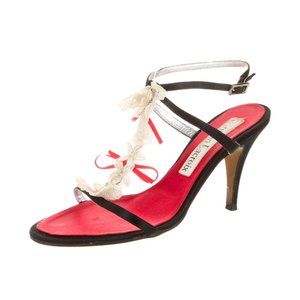 Christian Lacroix Sandals with decorative bows and embroidered lace